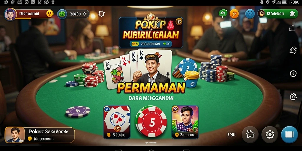 Gameplay poker yang menegangkan dan seru di 73K.
