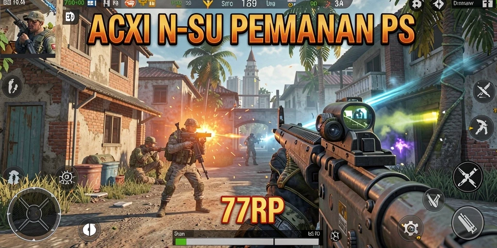 Tangkapan layar gameplay 77RP menampilkan aksi tembak-menembak yang intens.