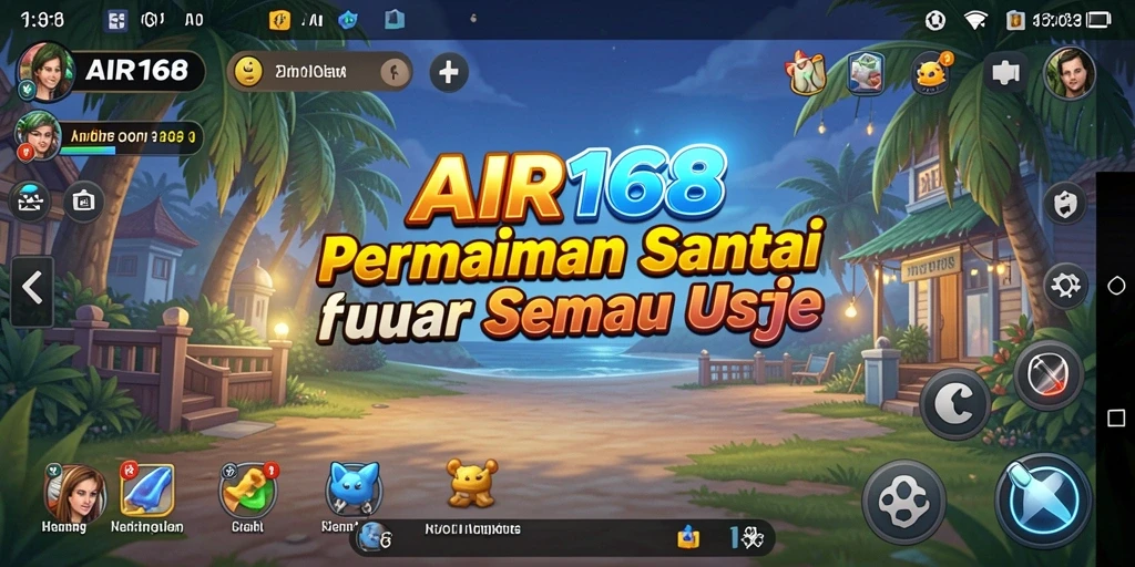 Screenshot utama AIR168 menampilkan gameplay yang menarik dan penuh warna.