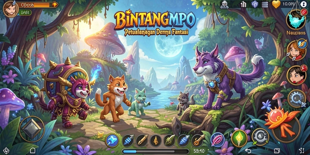 Tampilan gameplay BINTANGMPO yang menyenangkan dan menantang.