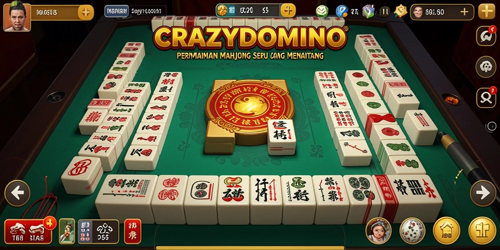 Tampilan utama gameplay CRAZYDOMINO yang seru dan menarik.