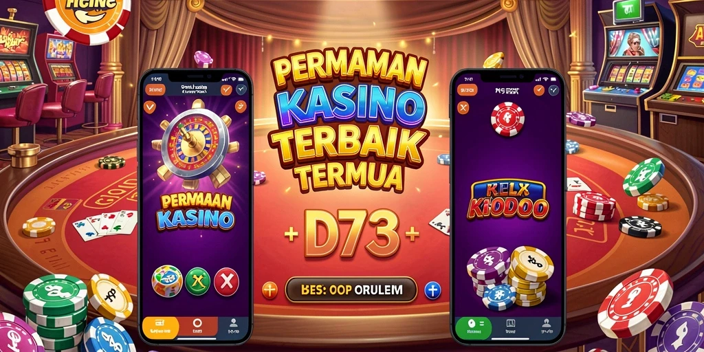 Tampilan utama gameplay D73 dengan beragam permainan Kasino yang menarik.