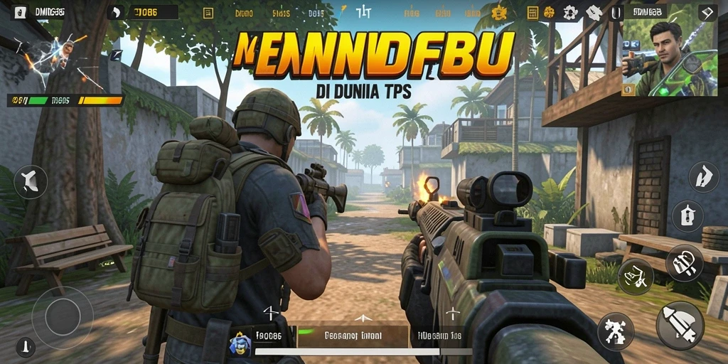 Tampilan gameplay seru dengan aksi tembak-menembak intens.
