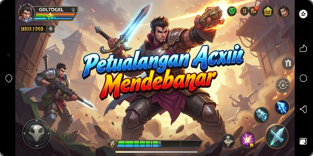 Screenshot GOLTOGEL menunjukkan aksi mendebarkan dalam gameplay.