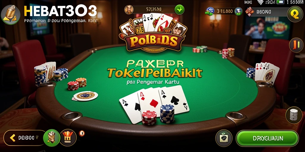 Tampilan permainan poker yang seru dan interaktif di HEBAT303.