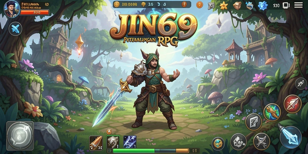 Gameplay JIN69 menampilkan pertarungan epik dan kustomisasi karakter.