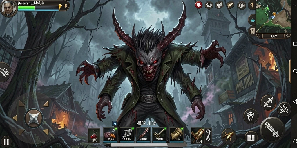 Tangkapan layar dari gameplay menyeramkan JJ62 yang menampilkan suasana kelam.