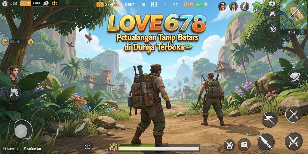 Tampilan gameplay LOVE678 yang menakjubkan dari dunia terbuka.