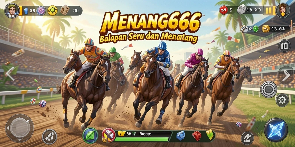 Screenshot MENANG666 menampilkan aksi balapan yang mendebarkan.