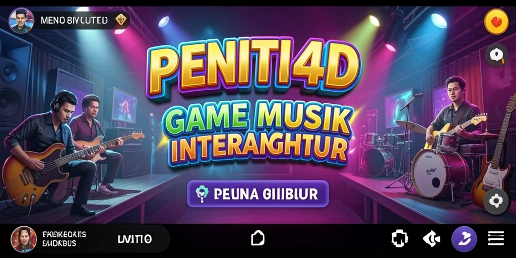 Screenshot gameplay PENITI4D menampilkan suasana permainan musik yang mendebarkan.