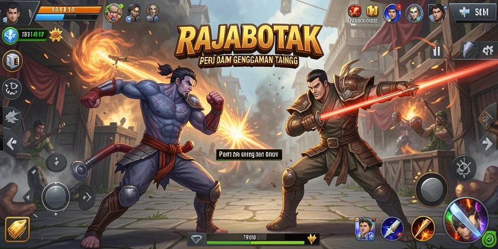 Tampilan gameplay RAJABOTAK yang intens dan seru.