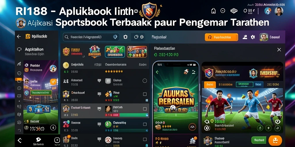 Tangkapan layar utama RI188 menampilkan antarmuka taruhan olahraga yang menarik.
