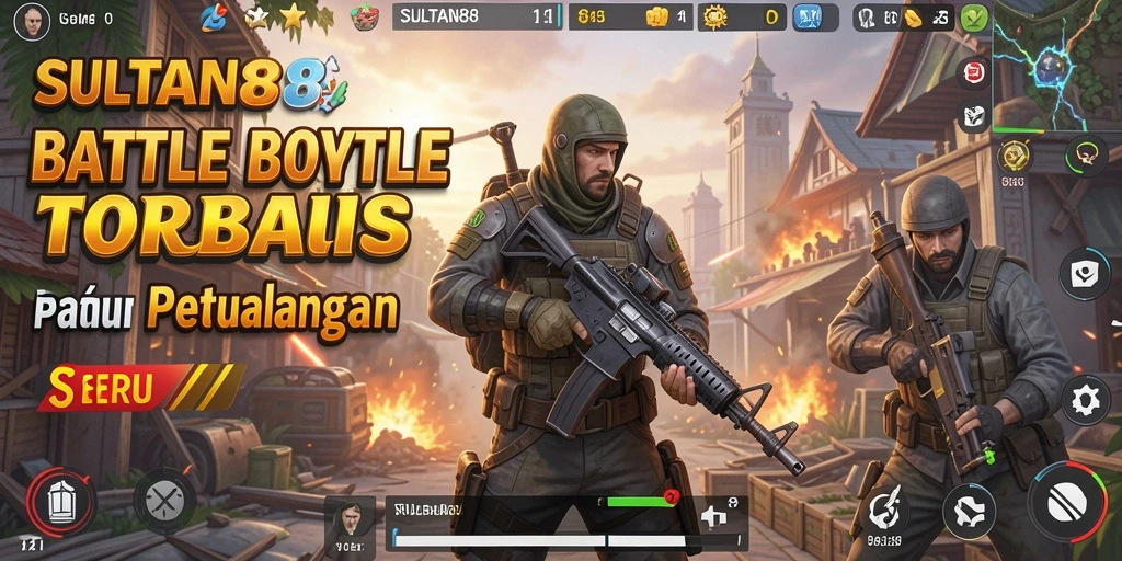 Screenshot gameplay SULTAN88 menampilkan aksi pertempuran intens.
