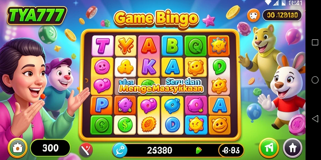 Screenshot gameplay TYA777 menampilkan aksi Bingo yang seru.