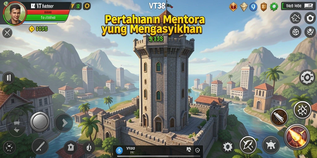 Tampilan gameplay VT38 yang seru dan menegangkan dalam Tower Defense.