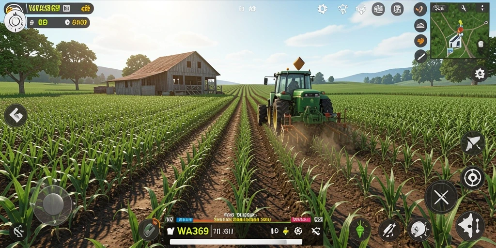 Tampilan menarik dari gameplay Farming di WA369.