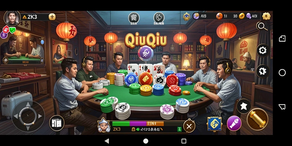 Screenshot gameplay QiuQiu di ZK3 menunjukkan aksi seru dan strategi.